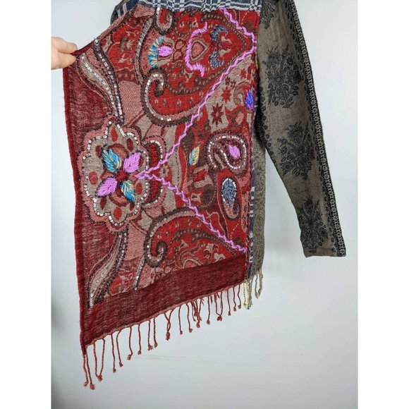 Soft Surroundings Juliette Fringe Wool Cardigan 3X - Picture 7 of 13